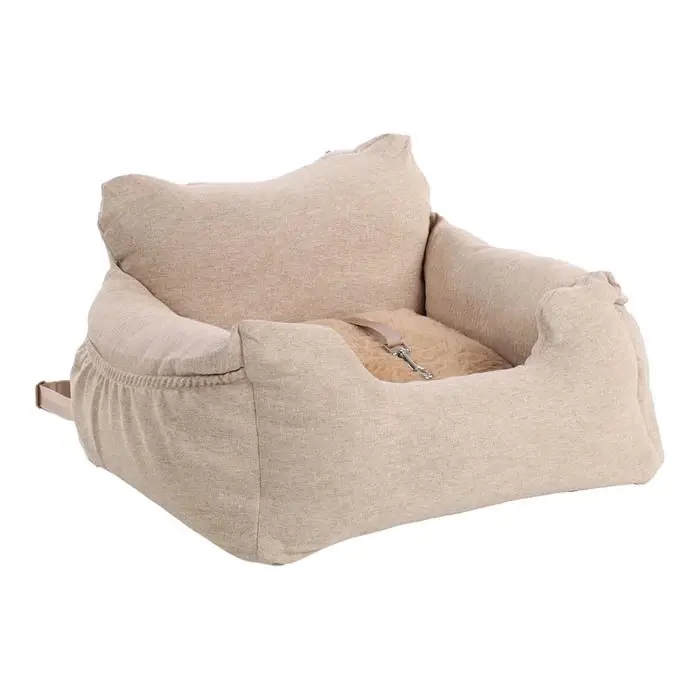 Flamingo Bilbarnstol För Hund Design Megan Beige SMALL Rabatter